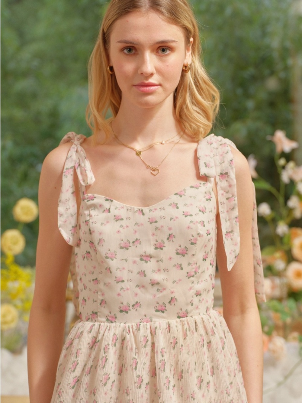 Rosie Posie Whimsical Blooms Tiered Statement Dress NWT Size small - Picture 6 of 6